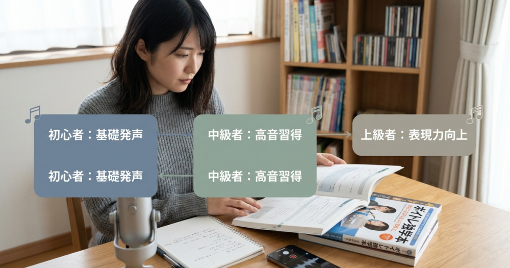 目的別ボイトレ独学本おすすめ一覧、初心者から上級者まで整理