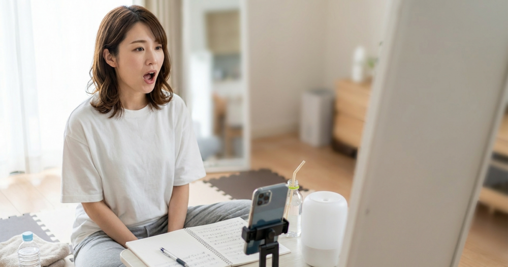 ボイトレ 独学 自宅でのやり方の解説イメージ