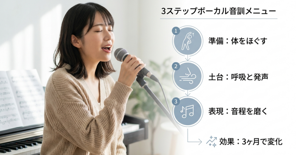 1日15分で効果が出る、ボイトレ練習メニューの組み立て方