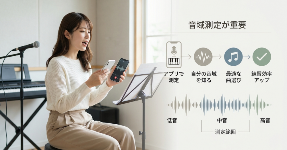 女性がボイトレ練習曲を選ぶ前に、必ず測っておくべき基準がある