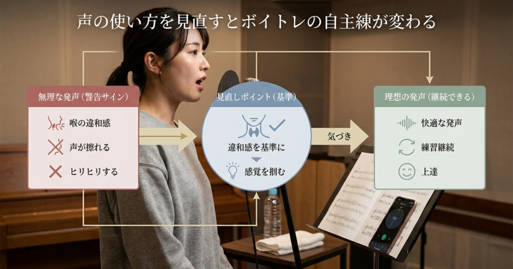声の使い方を見直すとボイトレの自主練が変わる