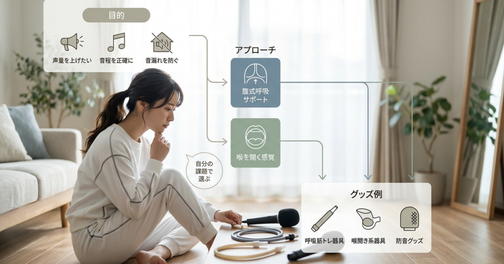 自宅ボイトレ練習グッズ・器具、目的別の選び方を整理しておく