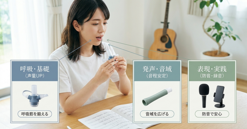 自宅ボイトレ練習グッズ・器具おすすめ一覧、用途別に見る