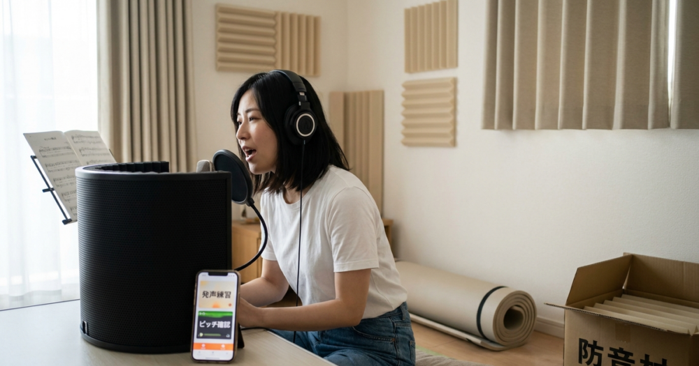 ボイトレ 自宅 防音対策 防音グッズ おすすめの解説イメージ