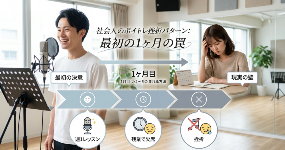 趣味でボイトレを始める社会人が、最初の1ヶ月で挫折するパターン