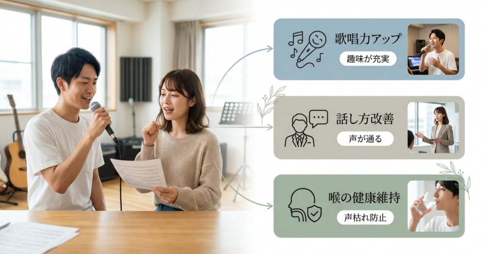 社会人の習い事として、ボイトレが選ばれている3つの変化