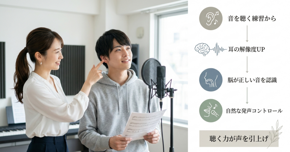 ボイトレで音痴を治すなら、発声練習より先に「耳の解像度」を上げておく