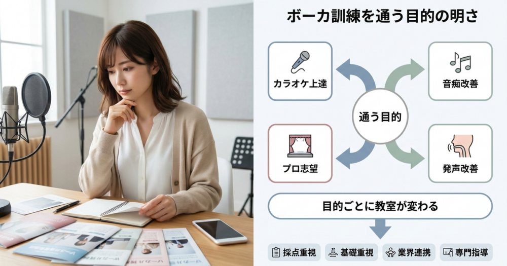 ボイトレ教室選びで最初に整理すべき「通う目的」の明確化