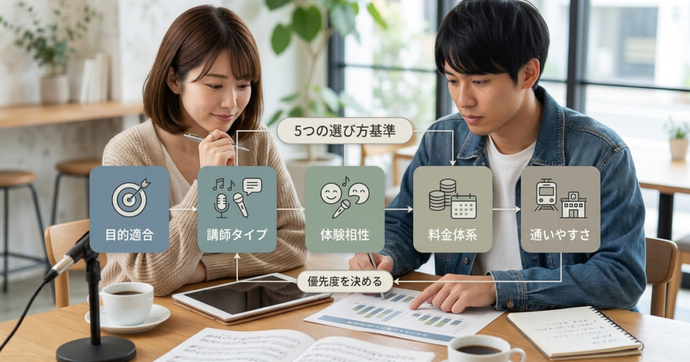 おすすめのボイトレ教室を見極める5つの選び方基準