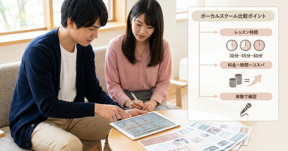 おすすめのボーカルスクール選びで比較すべき具体的なポイント