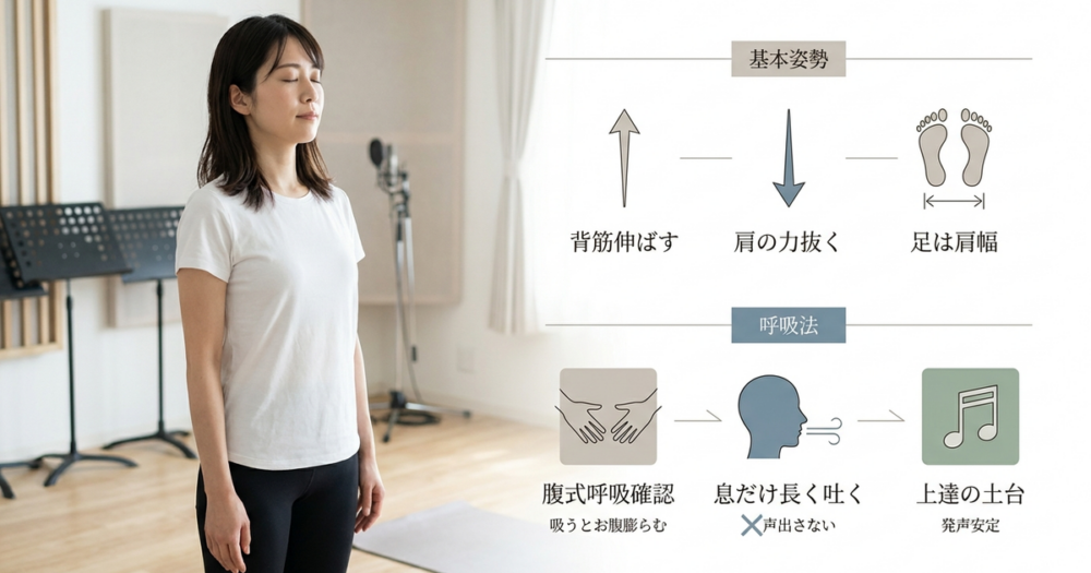 ロングブレスのやり方と基本姿勢――いきなり歌わないことが上達への最短ルート