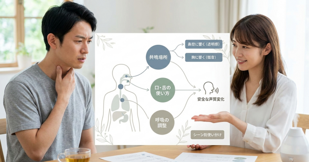喉を痛めずに声を変える安全な対策がある