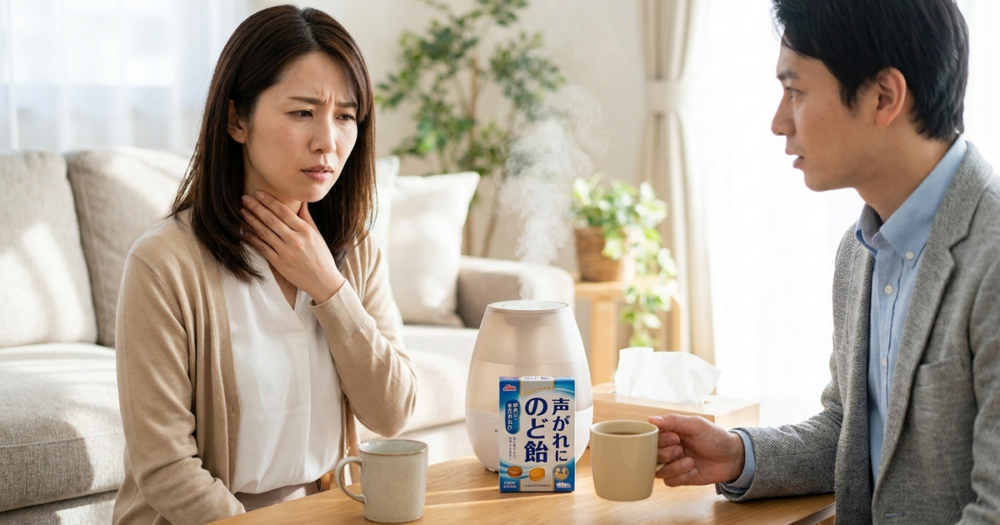 声がガラガラになる原因と早く治すための対処法の解説イメージ