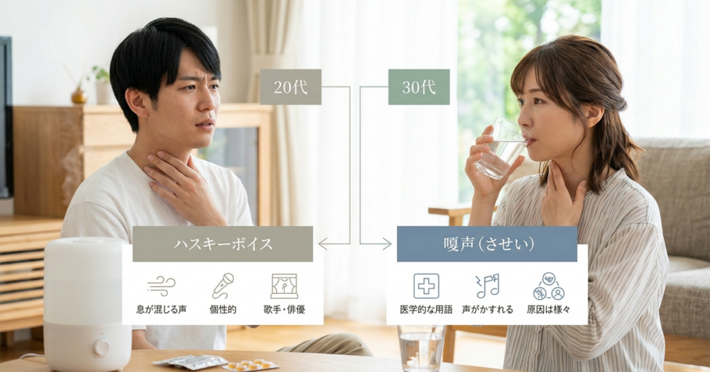 ハスキーボイスと嗄声の違いを知っておく