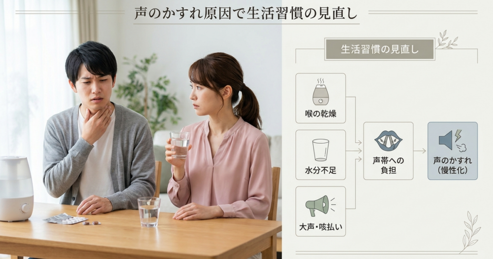 声がかすれる原因を生活習慣から見直してみる