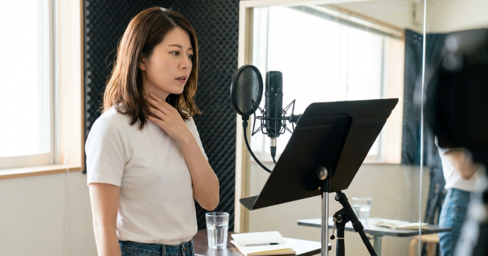 喉声とは？喉で歌ってしまう原因と改善トレーニングの解説イメージ
