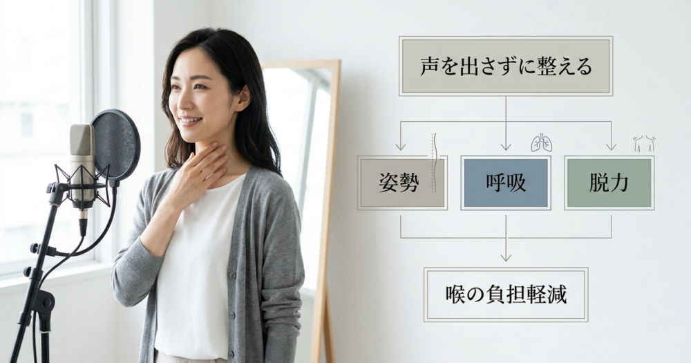 喉声の治し方で見落とされがちな「声を出さずに整える」という発想