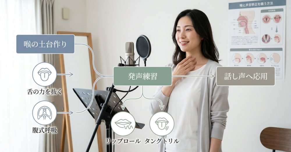 喉声の治し方を話し声まで活かすための発声のコツ