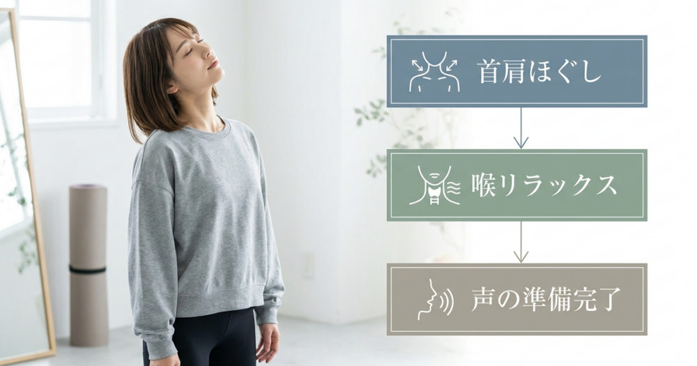 歌う前・話す前にやっておきたい喉のストレッチ基本メニュー