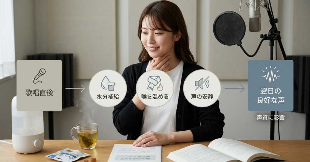 歌った後の喉ケアが、翌日以降の声の質を左右している