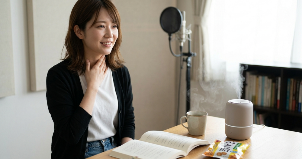 喉ケアの基本と歌う前後にやるべき対策の解説イメージ