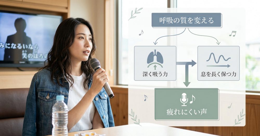 カラオケで疲れにくい声を作る方法は「呼吸の質」を変えること