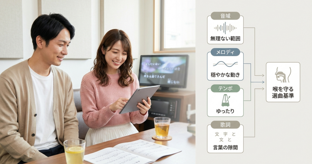 喉を守りながら歌い続けられる選曲基準が決まっている