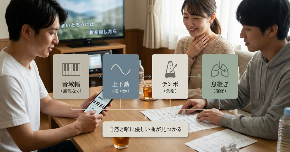 歌いやすい曲を見極める4つの物差しを知っておく