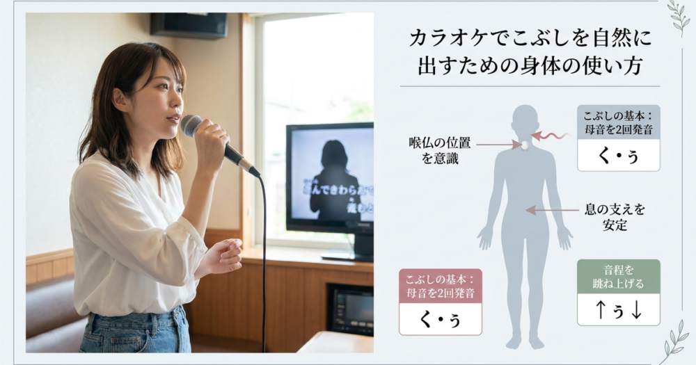カラオケでこぶしを自然に出すための身体の使い方