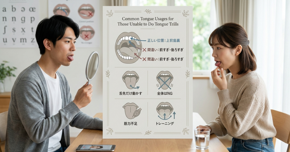 タングトリルができない人に共通する3つの舌の使い方