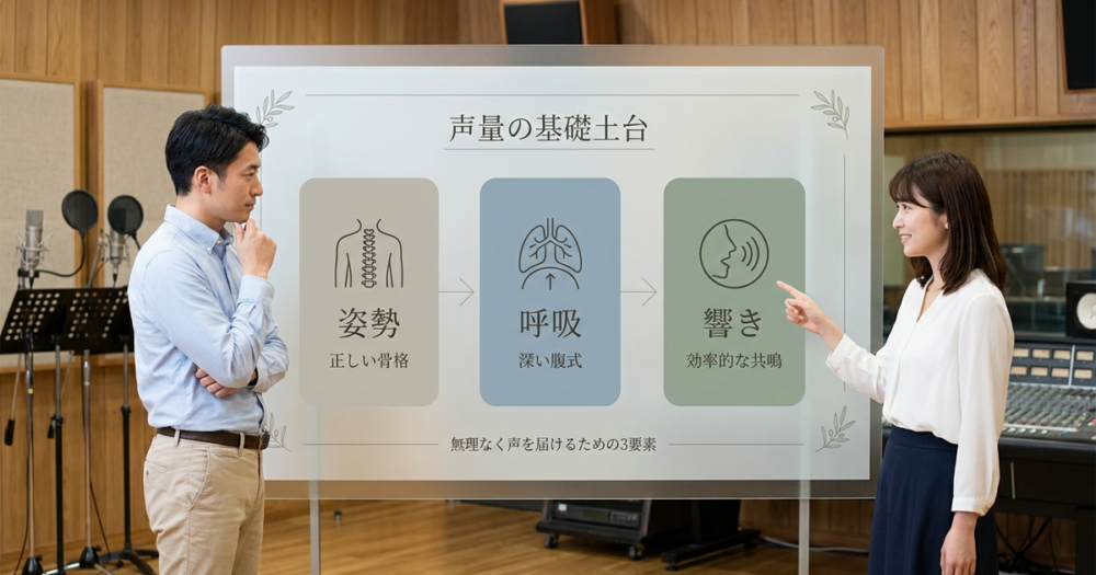 無理なく声量を上げるために最初に整えるべき3つの土台