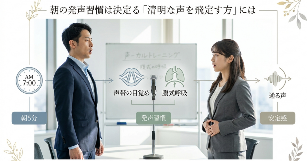 通る声を出す方法1:朝5分で声帯を起こす