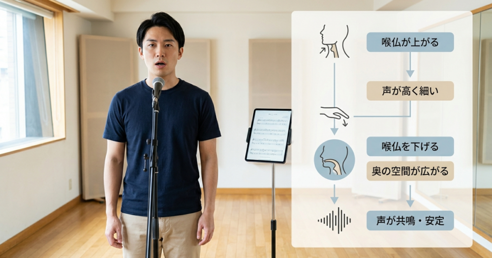 かっこいい声を作る発声練習で最初に整えるべき「喉を開く」技術