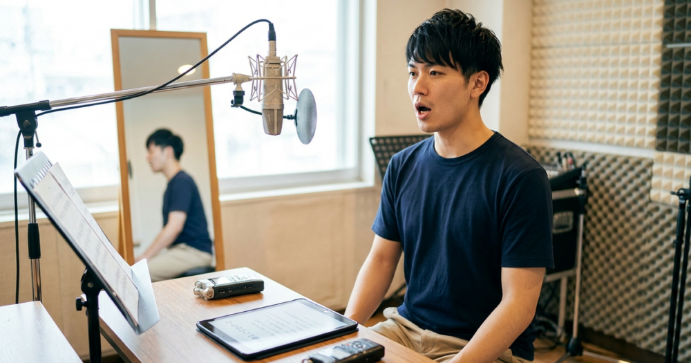 いい声の出し方とかっこいい声を作る発声練習の解説イメージ