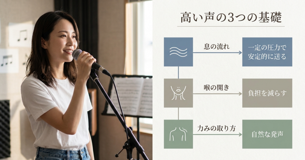 高い声の出し方で最初に変えるべき3つの土台