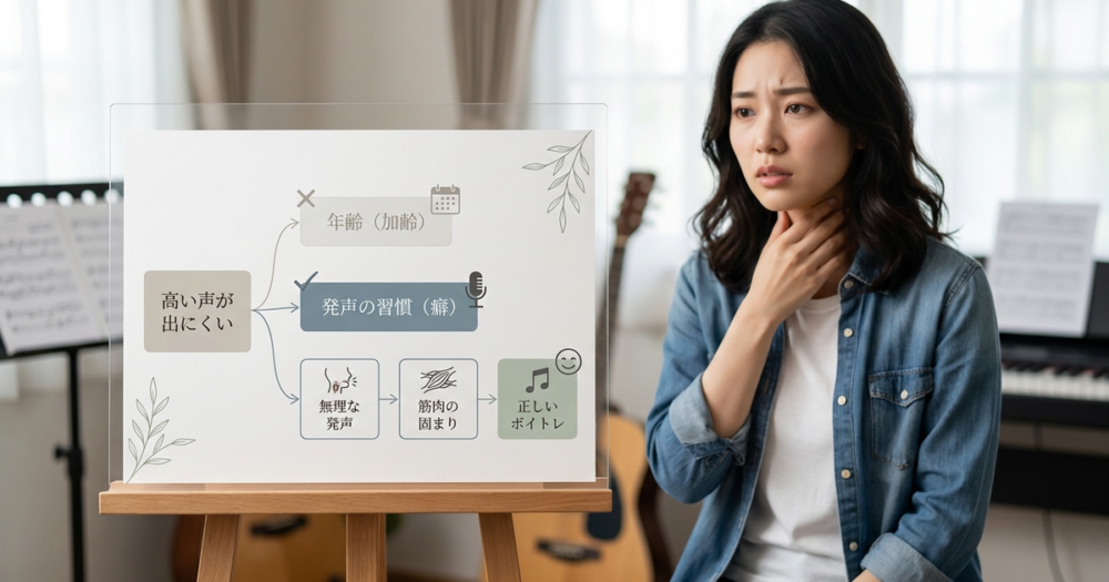 高い声が出なくなった本当の原因は、年齢より「発声の習慣」にある