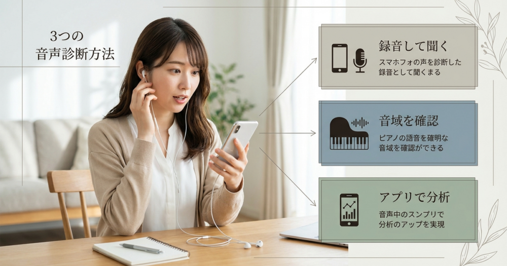 自分の声質の特徴を知る3つの診断方法