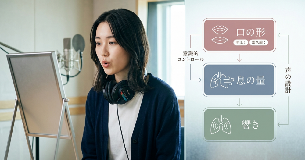 キャラクターに合わせる声の作り方は「口の形×息×響き」の3要素で決まる