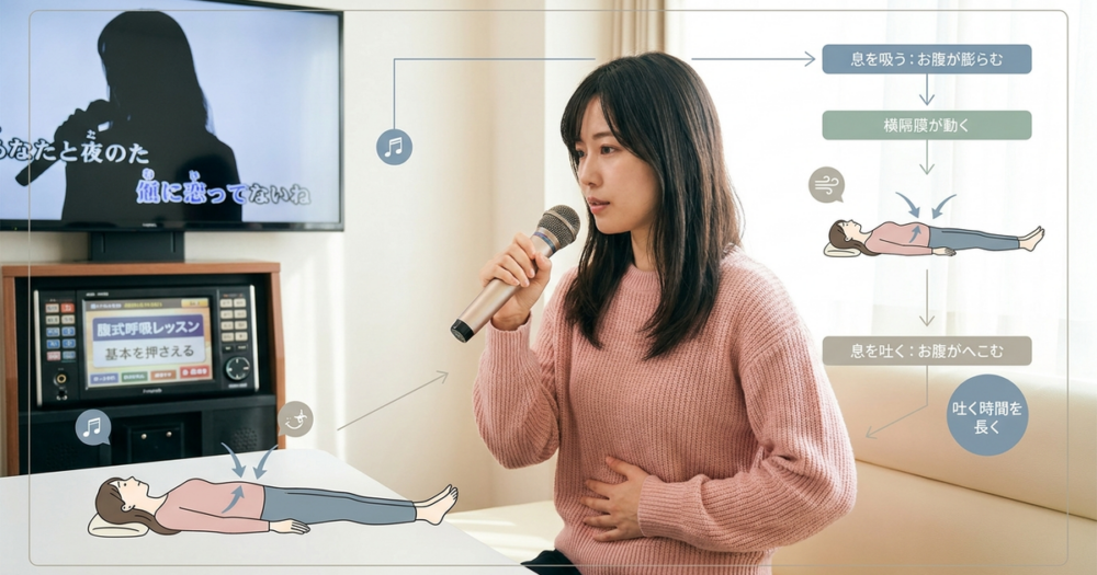 腹式呼吸で歌う方法の基本を押さえる