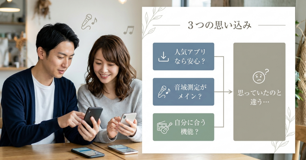 曲の音域を調べるアプリを選ぶ前に、失敗しやすい3つの思い込みを確認しておく