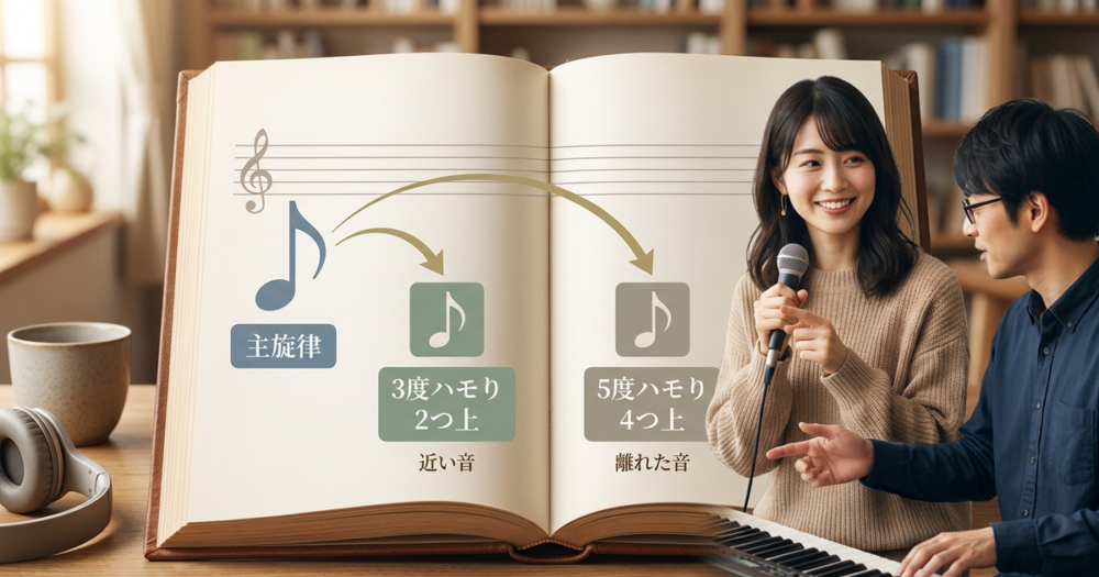 ハモり方の基本「3度」と「5度」を押さえておくだけで、初心者でも音の選び方に迷わなくなる