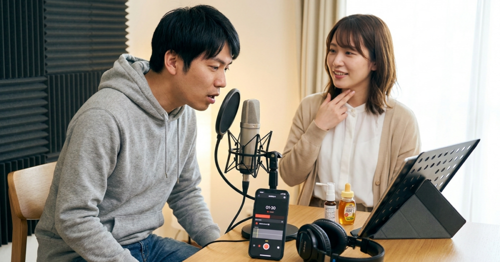 女声の出し方と男性が自然に女性声を出すコツの解説イメージ