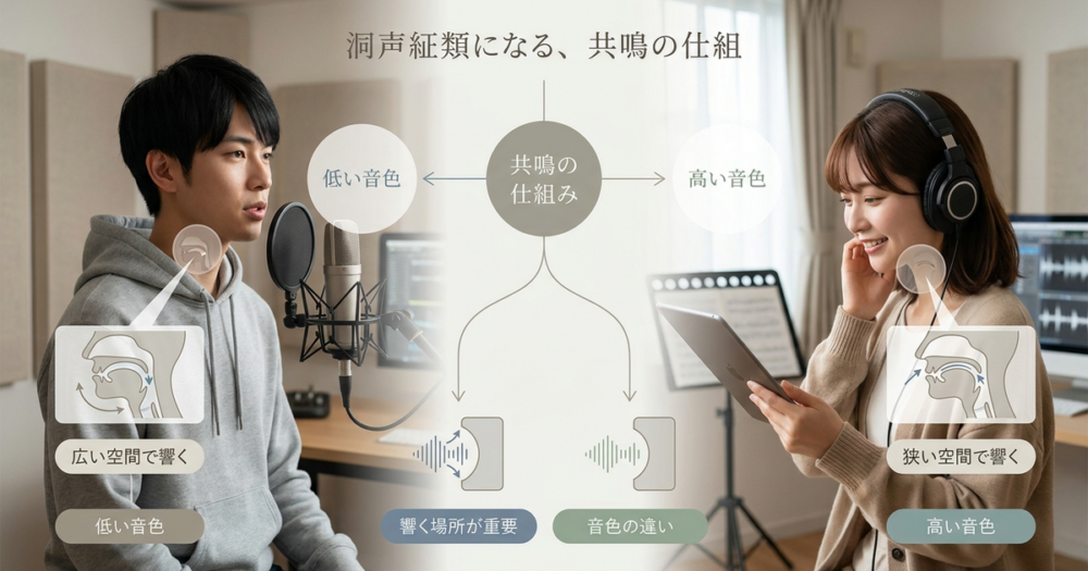両声類になる前に、共鳴とは何かを理解しておく