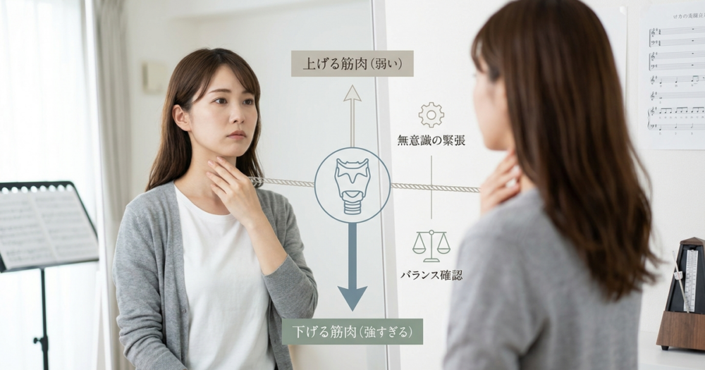 喉仏を上げる発声のキープ力が育つ前に知っておくべき喉の状態