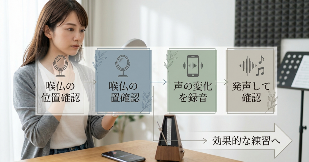 喉仏を上げる発声をキープする練習方法を始める前に揃える3つの準備