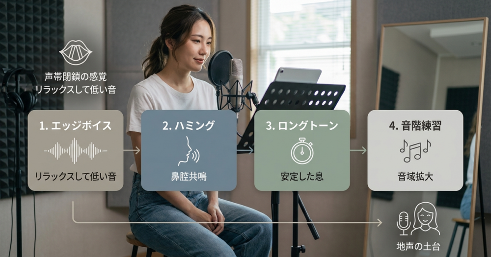 地声の土台を作る4ステップ練習法