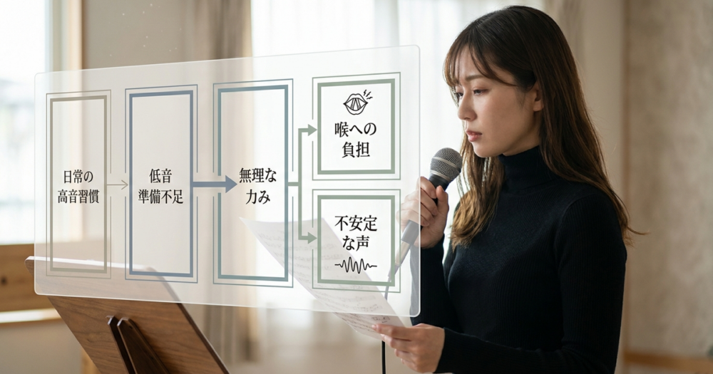女性の低音が「出ない」より深刻な、喉と印象の二重リスク