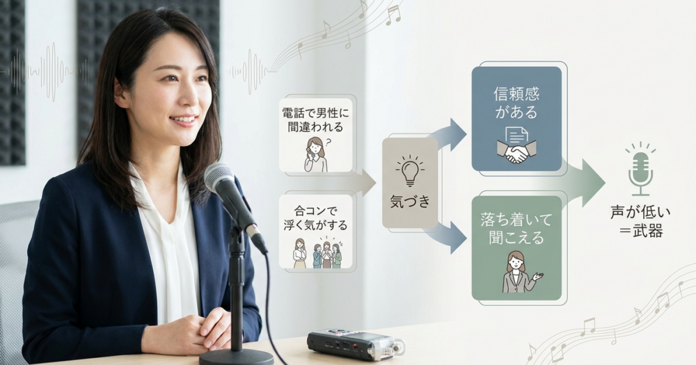 声が低いという特徴は、実は武器になると気づく