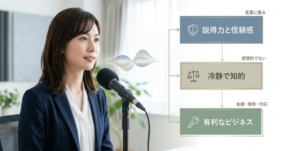 声が低い女性が持つ、他にはない印象の強み