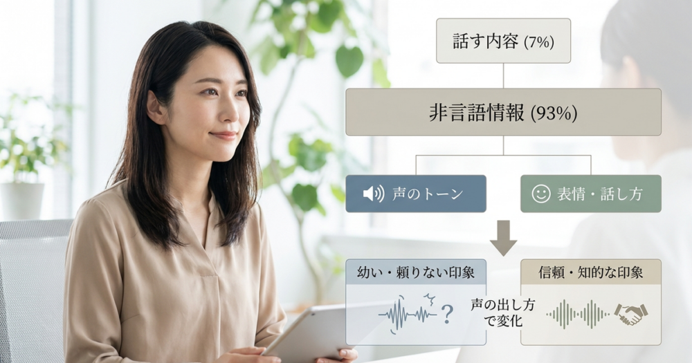 声の出し方次第で、女性らしい印象は驚くほど変わってくる